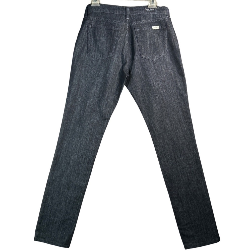 David Kahn Jeanswear Womens Dark Wash Black Gray Denim Pants Boot Cut 30/(32)W - Picture 2 of 8